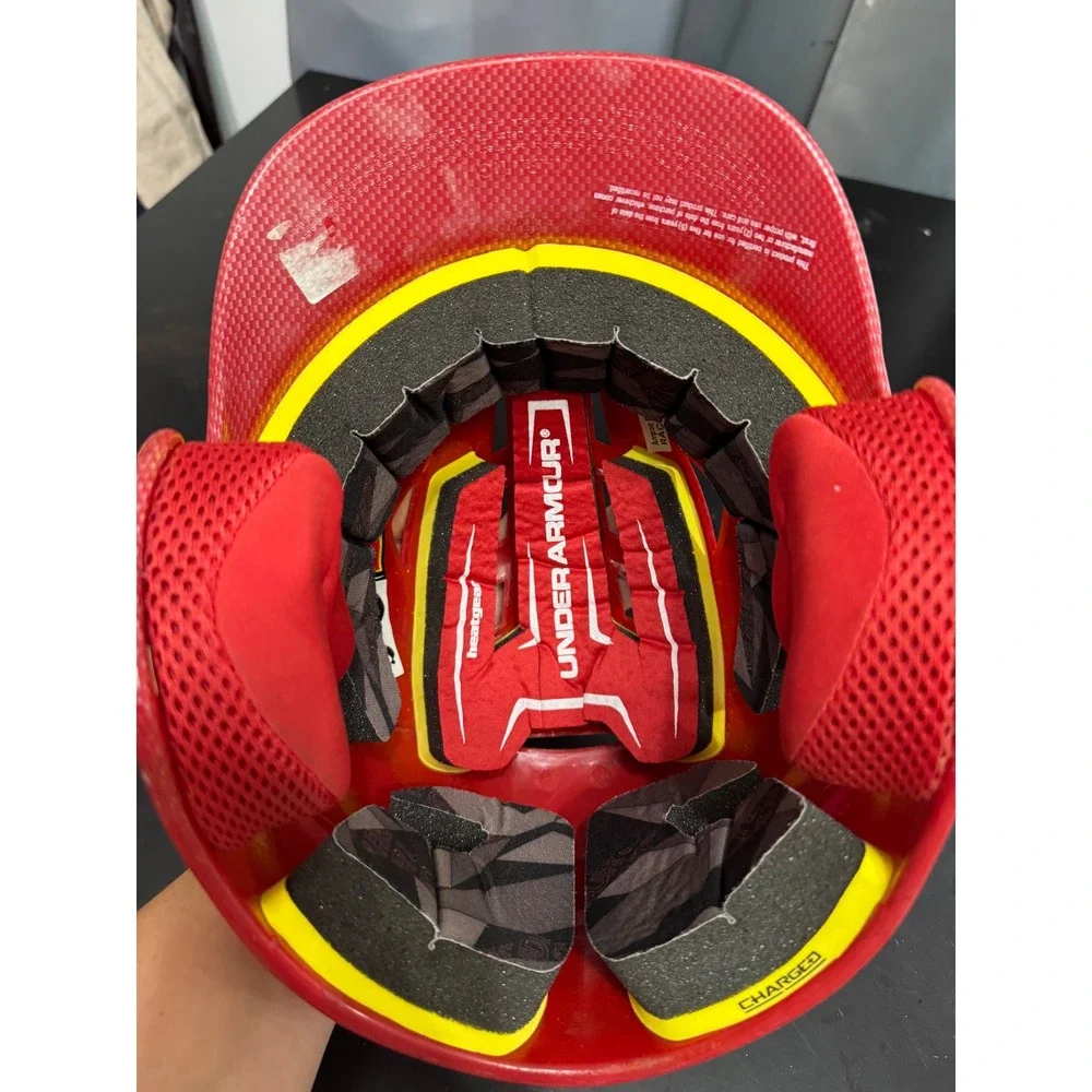 Under Armour Red Converge Show MTE SR Helmet UA BH2 100 Youth Baseball 6.5 - 7.5